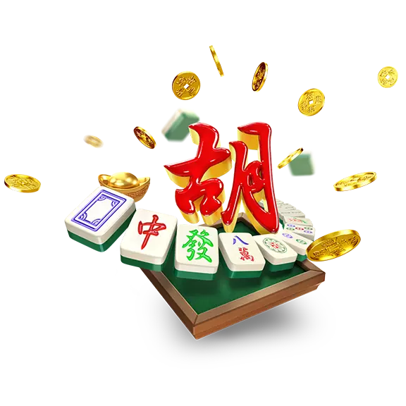 PG 麻将主题主视觉，展示角色与麻将元素